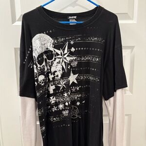 Hybrid & Company Black Long Sleeve Shirt Size XL